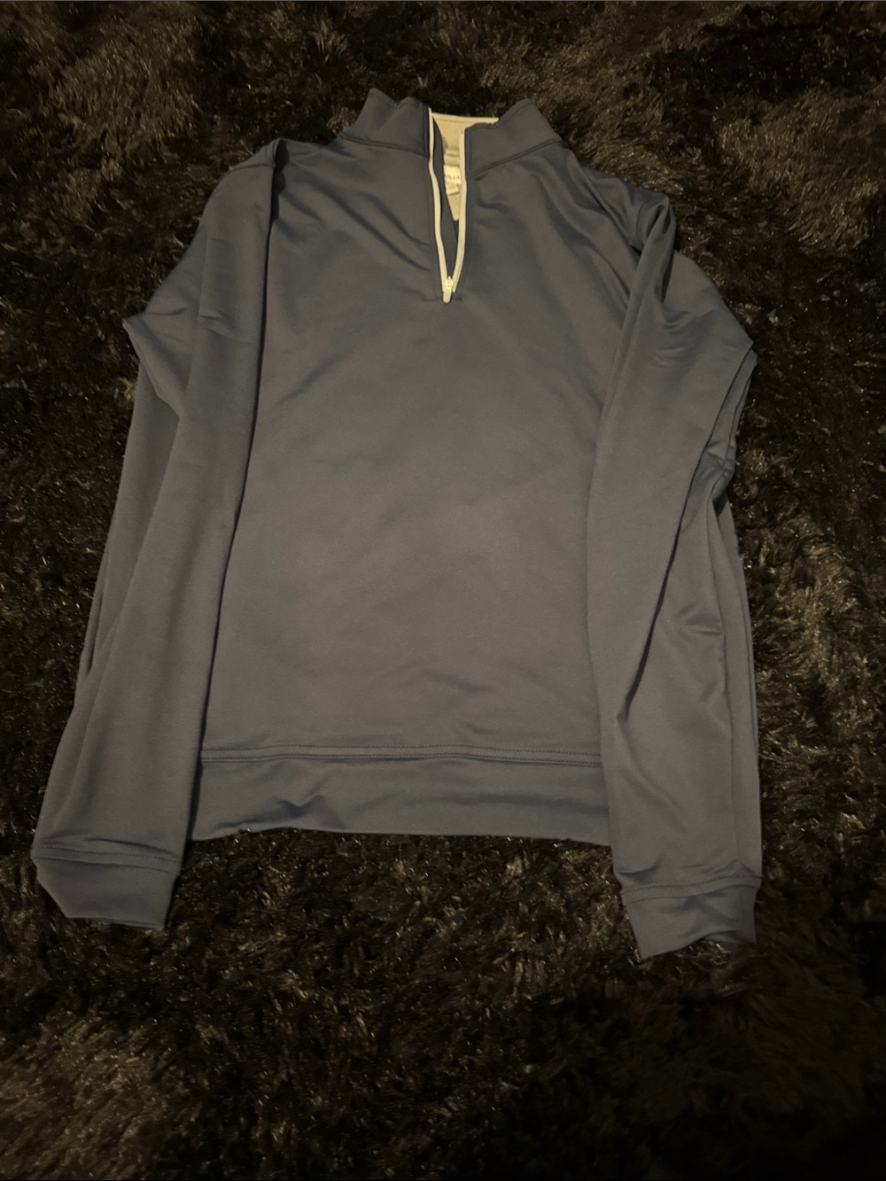 Peter Millar Navy Quarter-Zip Performance Sweater